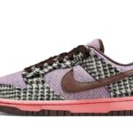 Nike Dunk Low Harris Tweed Purple Pink authentique