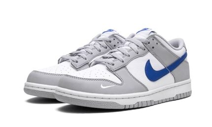Nike Dunk Low Mini Swoosh Wolf Grey Game Royal - vue 2