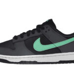 Nike Dunk Low Retro Black Green Glow authentique
