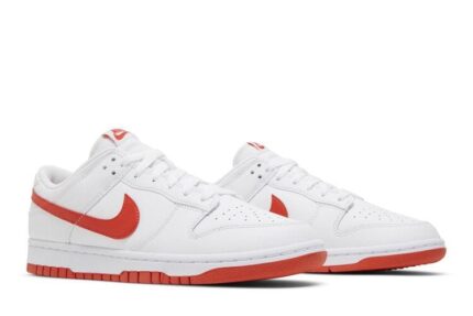 Nike Dunk Low Retro White Picante Red - vue 2