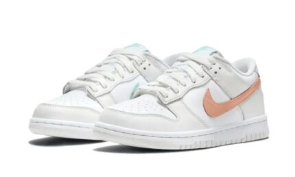Nike Dunk Low White Bone Peach Aqua - vue 2
