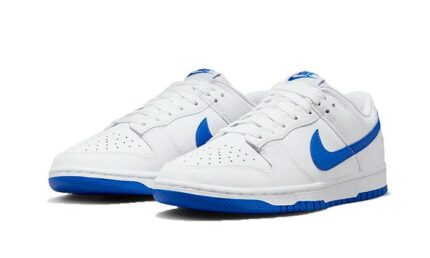Nike Dunk Low White Hyper Royal - vue 2