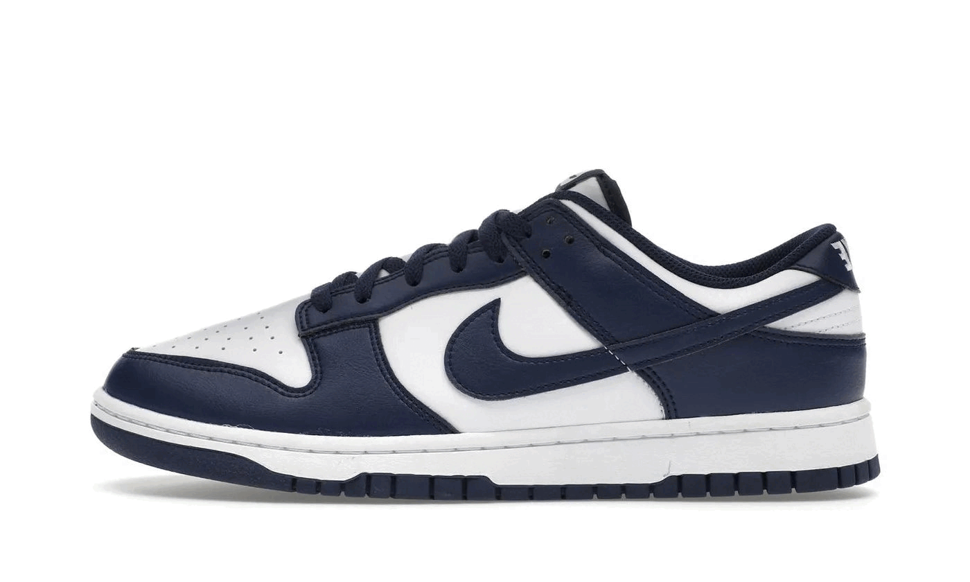 nike-dunk-low-white-midnight-navy-955716 Nike Dunk Low White Midnight Navy authentique