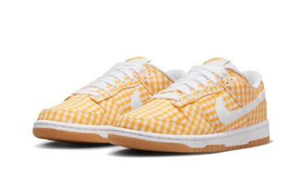 Nike Dunk Low Yellow Gingham - vue 2
