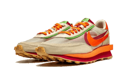 Nike LD Waffle Sacai Clot Kiss Of Death Net Orange Blaze - vue 2