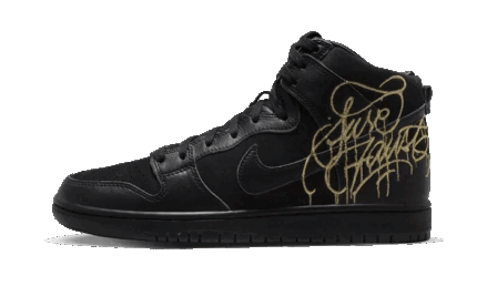 Nike SB Dunk High FAUST Black Gold authentique