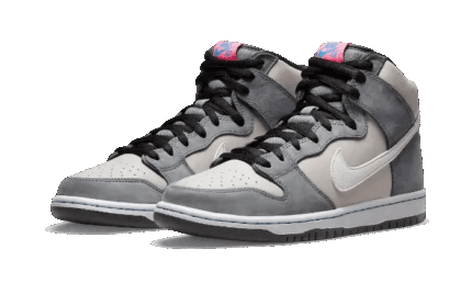 Nike SB Dunk High Medium Grey Pink - vue 2