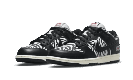 Nike SB Dunk Low Quartersnacks Zebra - vue 2