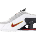 Nike Shox MR4 Mule Martine Rose Metallic Platinum Varsity Red authentique