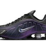 Nike Shox R4 Black Metallic Silver Purple Dynasty authentique