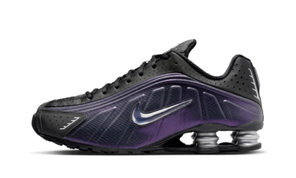 Nike Shox R4 Black Metallic Silver Purple Dynasty authentique