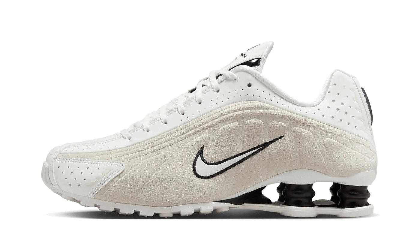 nike-shox-r4-white-black-suede-855542 Nike Shox R4 White Black Suede authentique