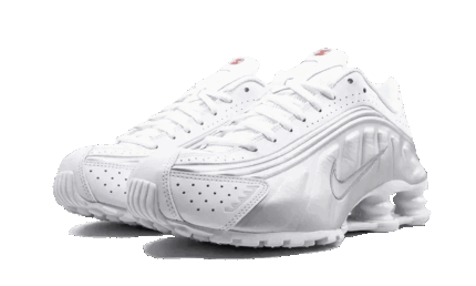 Nike Shox R4 White Metallic Silver - vue 2