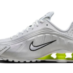 Nike Shox R4 White Metallic Silver Volt authentique