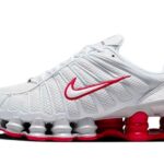 Nike Shox TL Platinum Tint Gym Red authentique