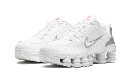 Nike Shox TL White Metallic Silver Max Orange - vue 2