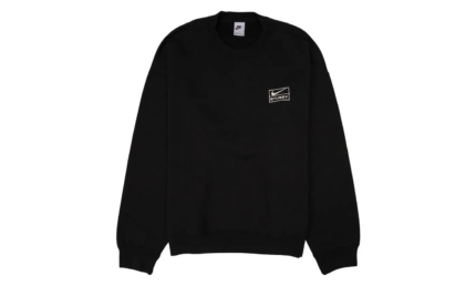 Nike x Stussy Wash Crew Fleece Black authentique