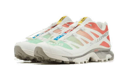 Salomon XT-4 OG White Green Ash Coral - vue 2