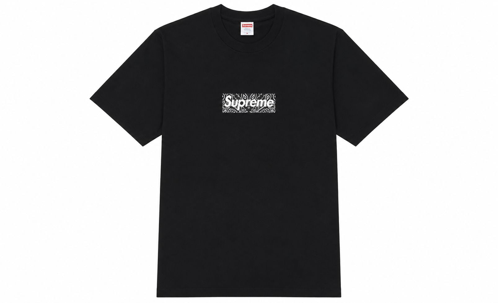 supreme-bandana-box-logo-tee-black-377185 Supreme Bandana Box Logo Tee Black authentique