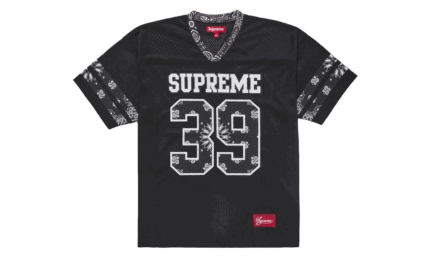Supreme Bandana Football Jersey Black authentique