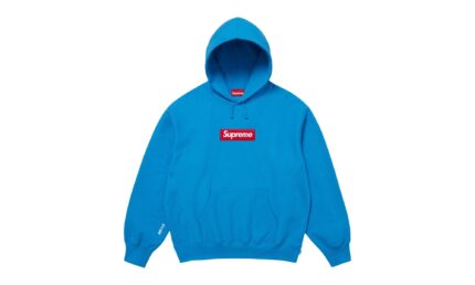 Supreme Box Logo Hooded Sweatshirt Cyan authentique