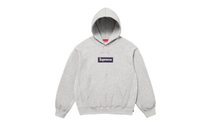 Supreme Box Logo Hooded Sweatshirt Heather Grey authentique