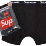 Supreme Hanes Boxer Briefs Black authentique