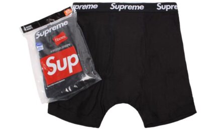 Supreme Hanes Boxer Briefs Black authentique