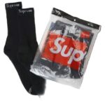 Supreme Hanes Socks Black authentique