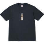 Supreme Prayer Card Box Logo Tee Navy authentique