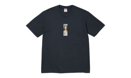 Supreme Prayer Card Box Logo Tee Navy authentique